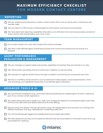 Contact-Center-Efficiency-Checklist